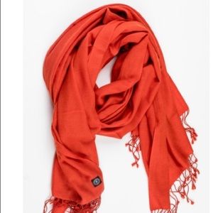 Bright orange scarf